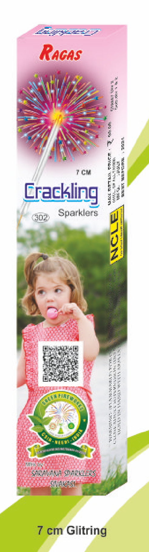 7 cm  COLOUR   SPARKELERS  ( 10 PCS)  1 BOX