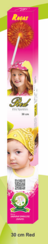 30 CM RED SPARKLERS (5 PCS) 1 BOX