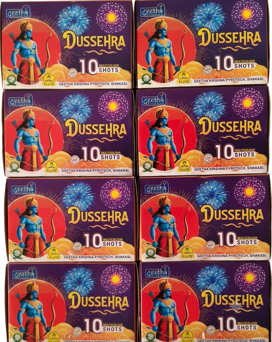 10  MULTI COLOUR  CRACKLING  SHOTS