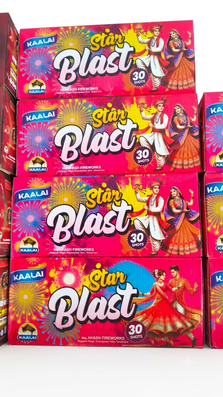 30 MULTI  COLOURS   AND  CRACKLING  SHOTS